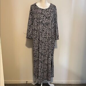 Leopard Print Maxi warm bedtime wardrobe
